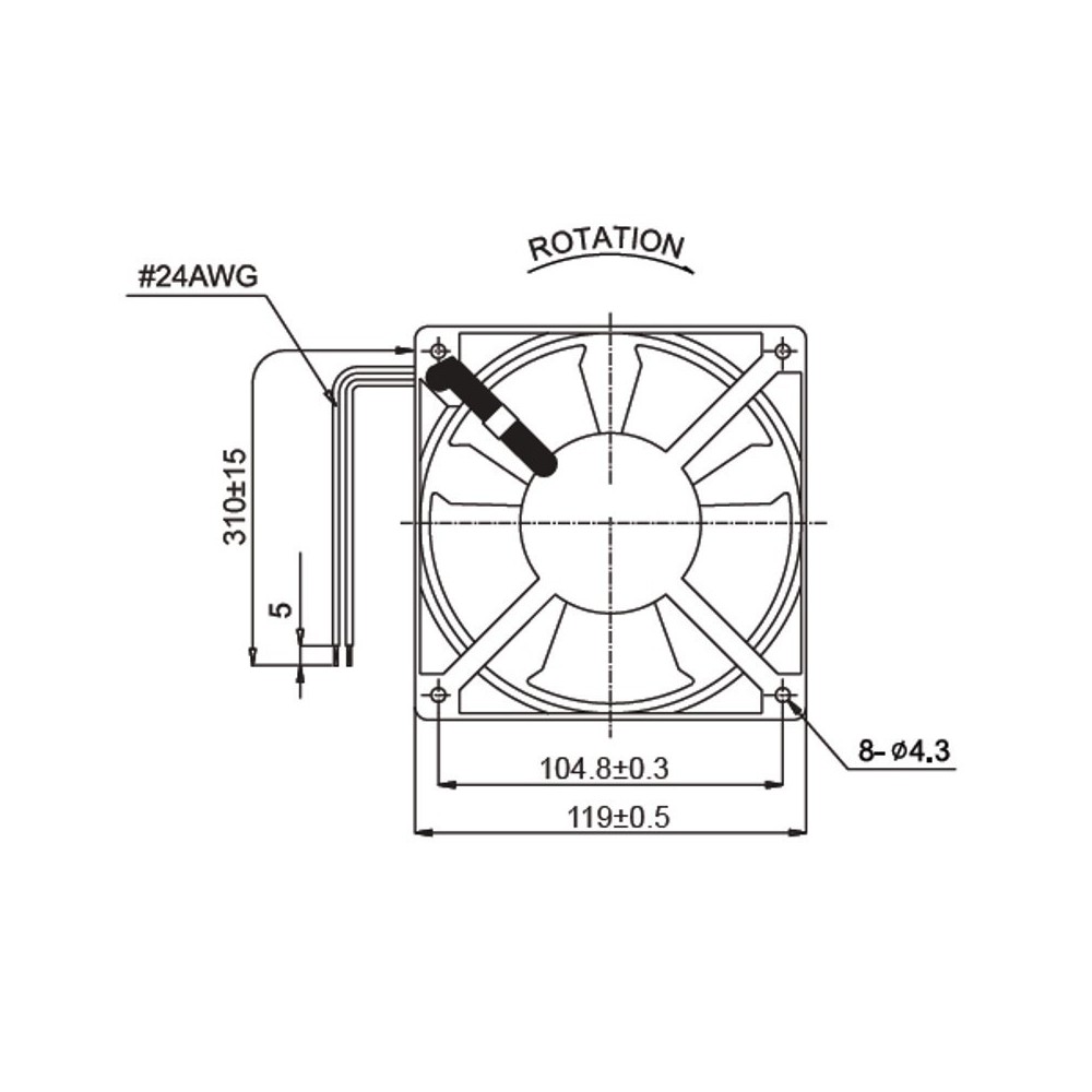 Ventilatore Assiale 120x120x38