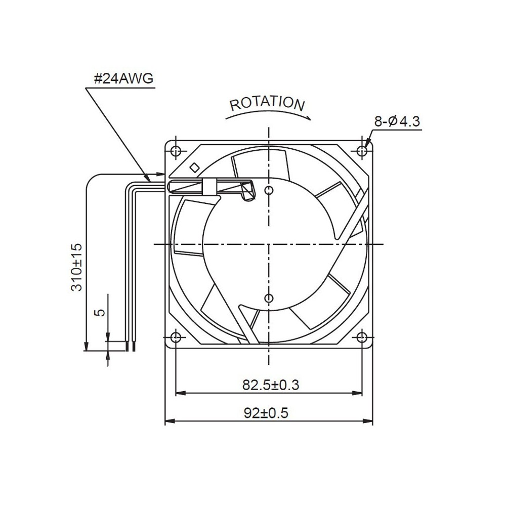 Ventilatore Assiale 92x92x38