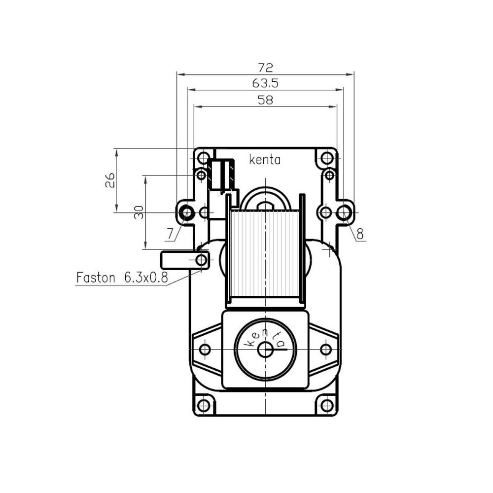 Motore girarrosto K9113058 - 2 rpm - 21 Watt