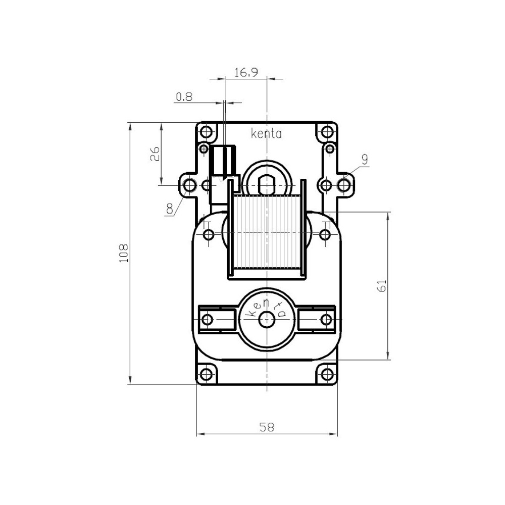 Motore girarrosto K9115106 - 2,5 rpm - 28 Watt