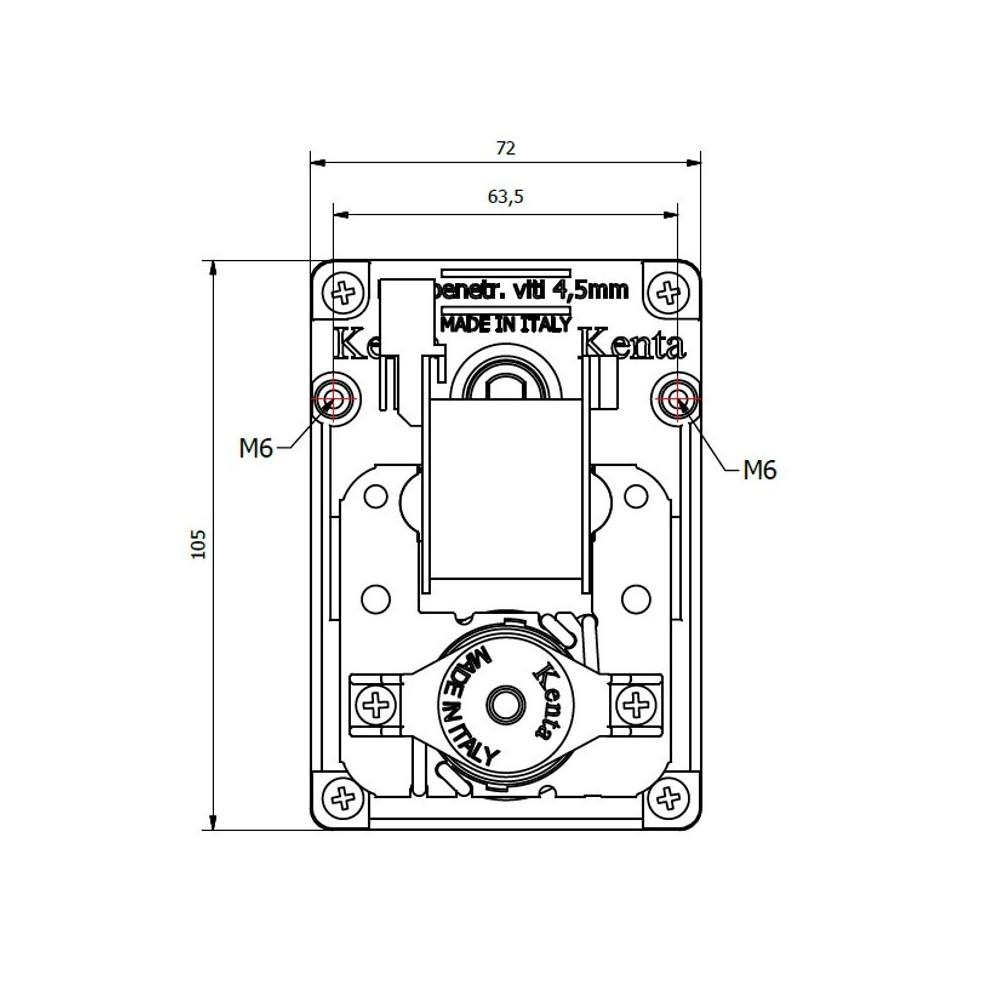 Motore girarrosto K9171150 - 2 rpm - 23 Watt