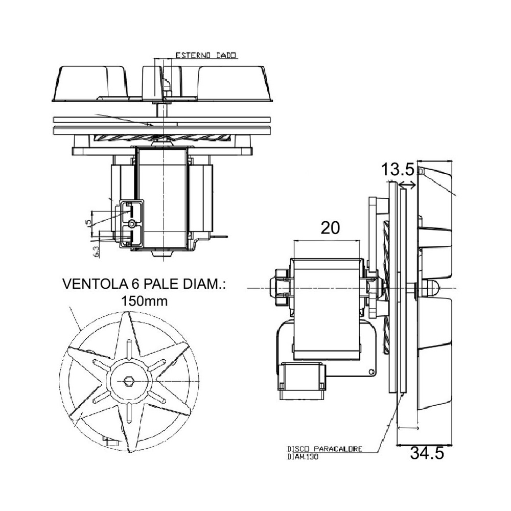 Ventilatore assiale ST_VR_18_049_00 - 150 mm - 30 Watt