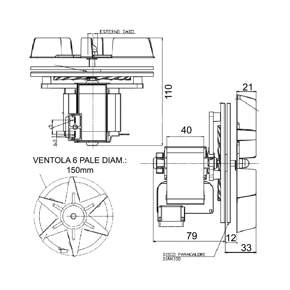 Ventilatore assiale ST_VR_19_006_00 - 150 mm - 59 Watt