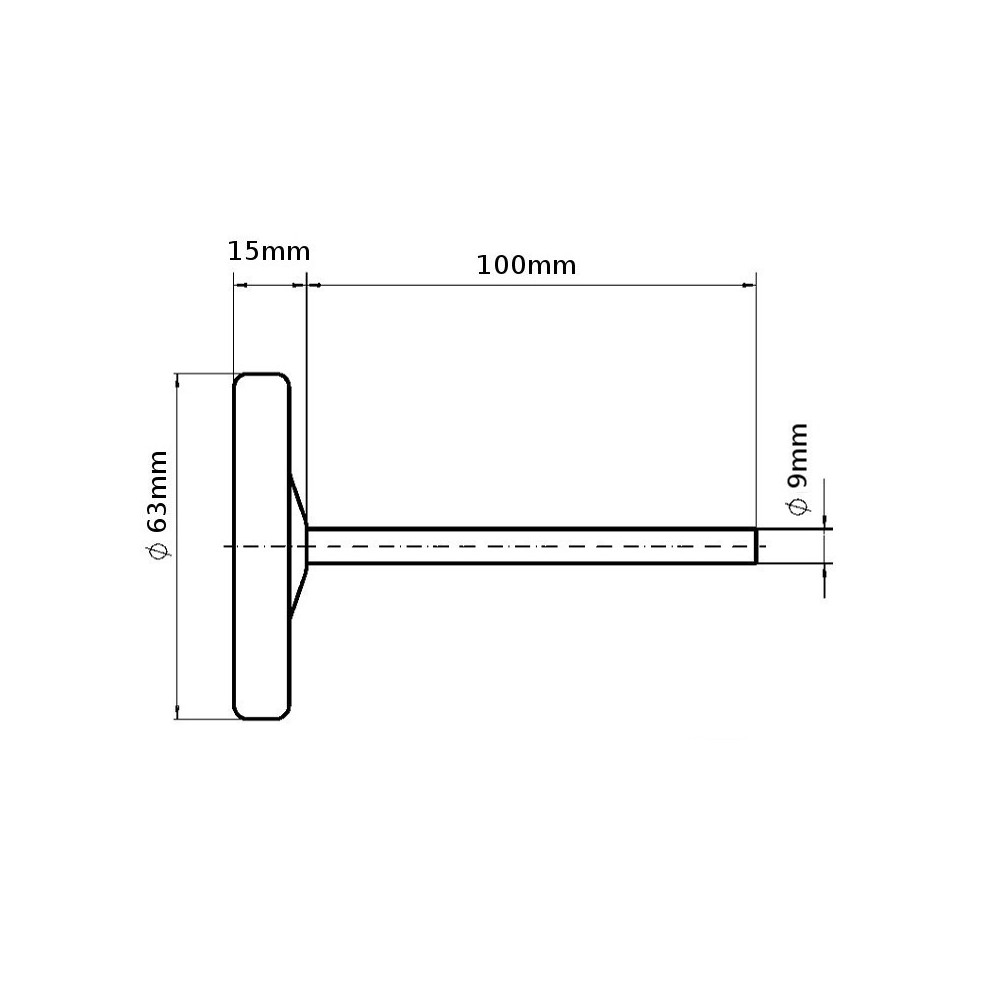 Termometro da forno 0-500° C - bulbo L. 100 mm