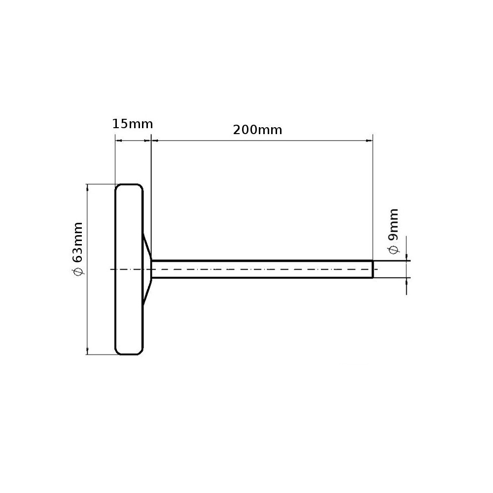 Termometro da forno 0-500° C - bulbo L. 200 mm