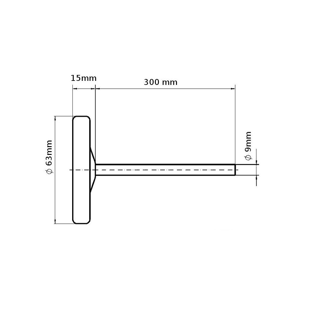 Termometro da forno 0-500° C - bulbo L. 300 mm