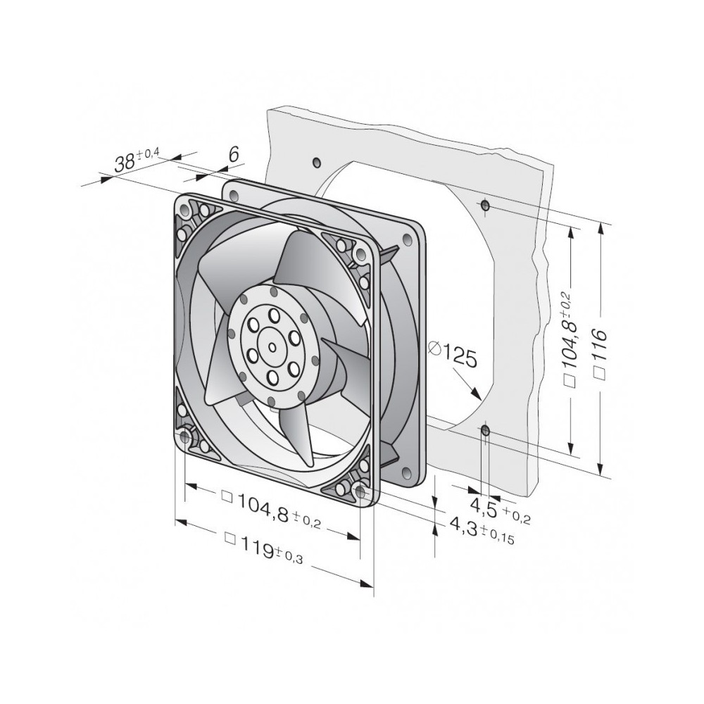 Ventilatore Assiale 4586Z - 119x119x38