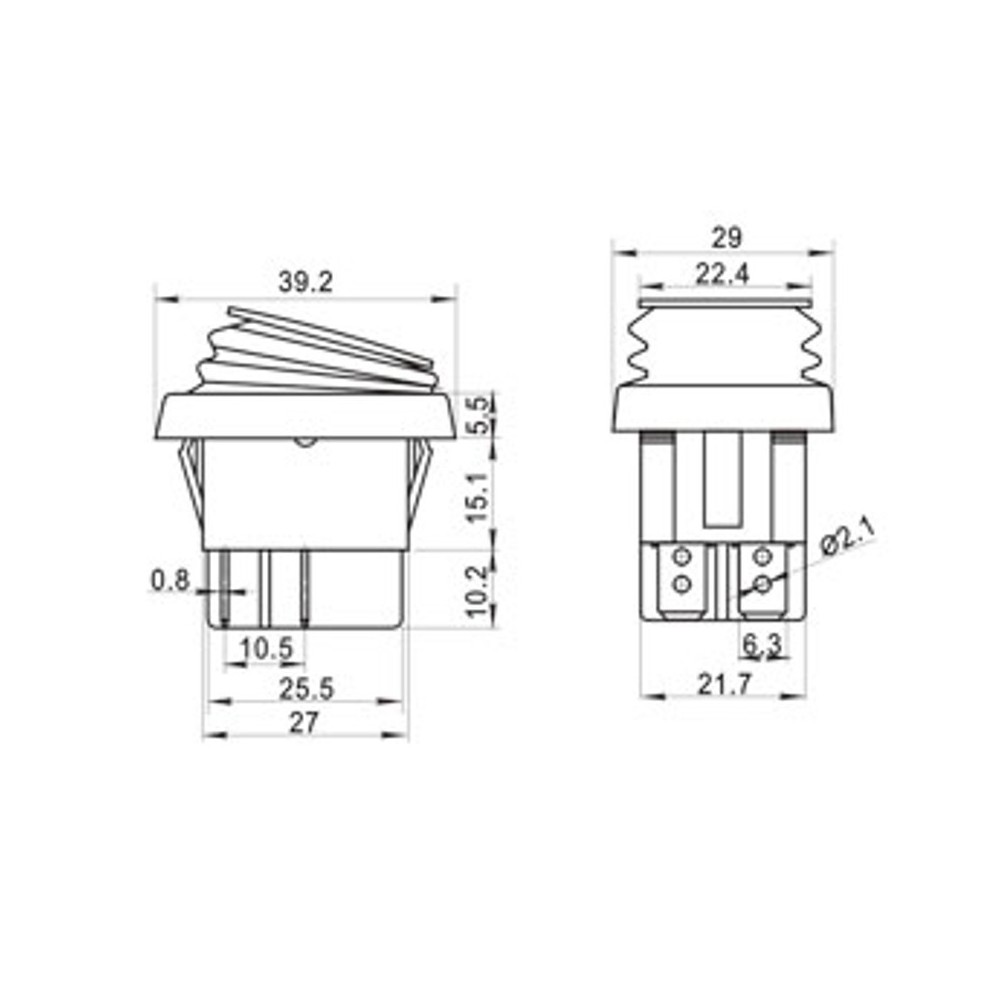 Interruttore bipolare 16 Ampere