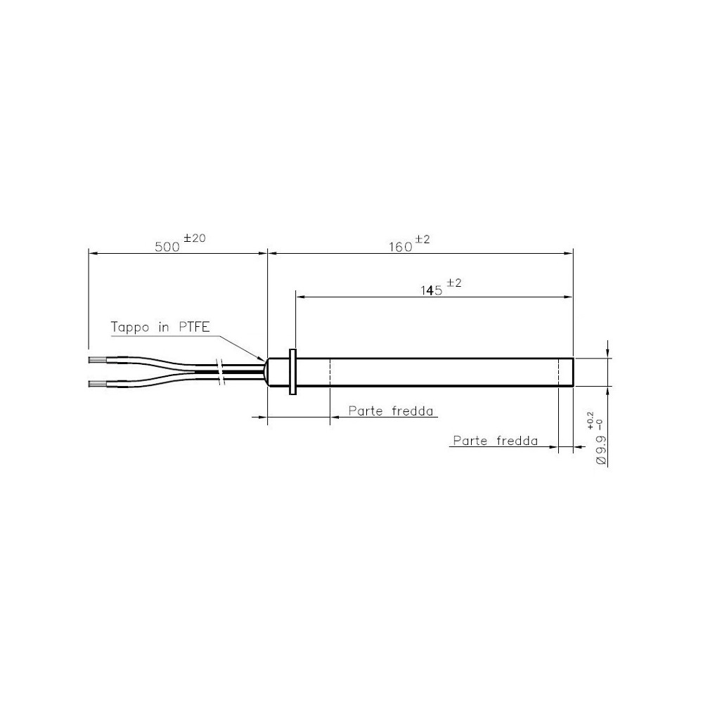 Resistenza accensione stufa a pellet 250 Watt -HT62704