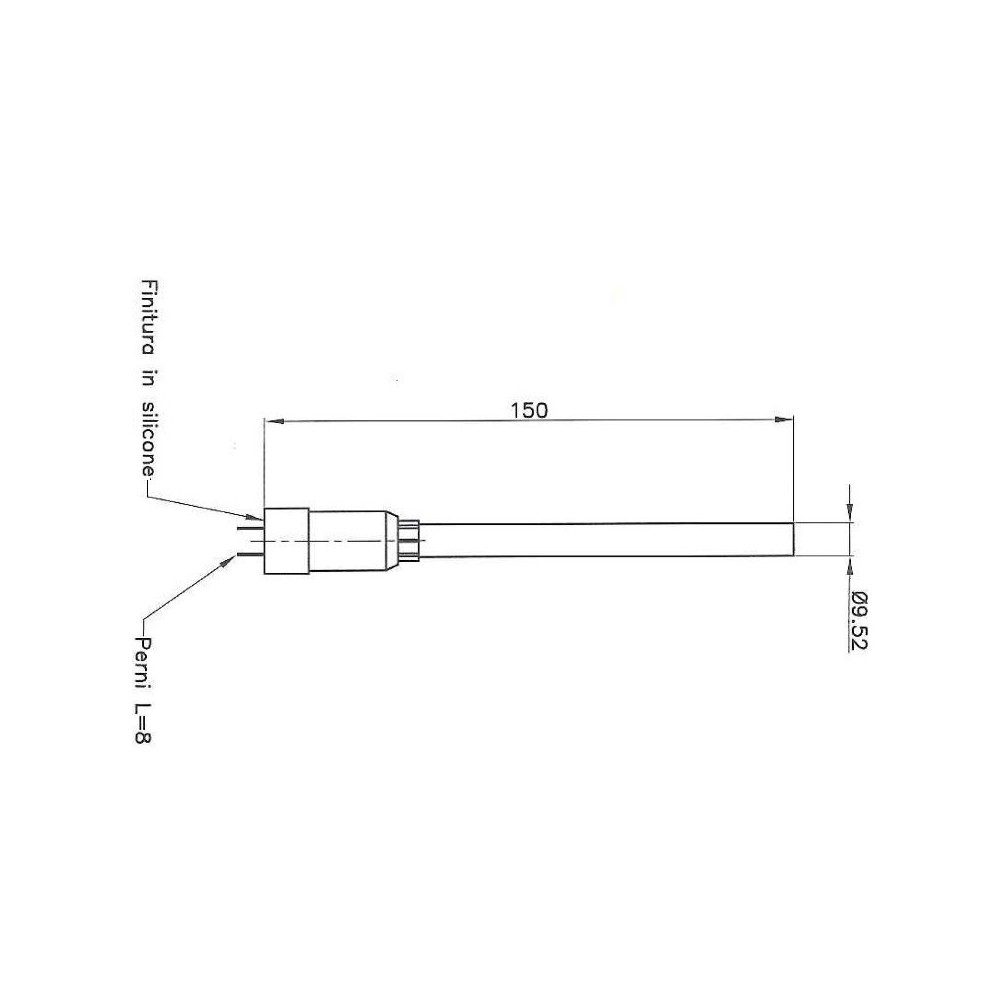 Resistenza per stufe a pellet con tubo convogliatore d'aria - UTXS012197