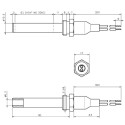 Resistenza pellet in ceramica, con raccordo filettato 3/8" GAS - 1CZZJ123N