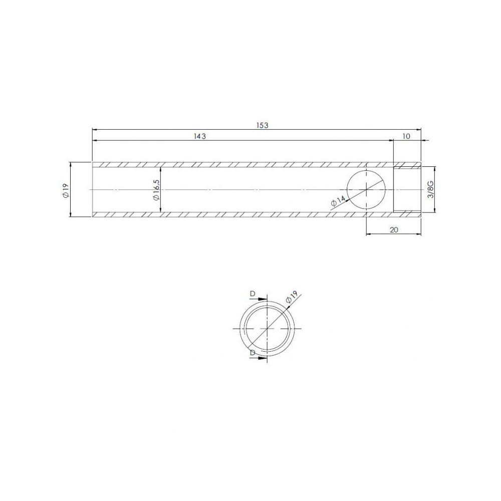 Tubo convogliatore per resistenze stufe a pellet - MVA6926