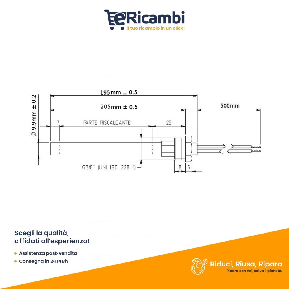 Resistenza accensione 350 Watt - HT68668