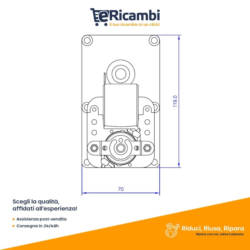 Motoriduttore per stufe a pellet serie T3 - FB1324