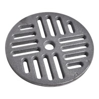 Griglia circolare in ghisa per camini e stufe a legna.